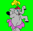 Dibujo Elefante bailando pintado por sheryl_selena