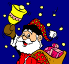 Dibujo Santa Claus y su campana pintado por raaQueeL
