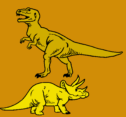 Triceratops y tiranosaurios rex