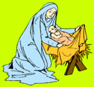 Dibujo Nacimiento del niño Jesús pintado por melisa gauna