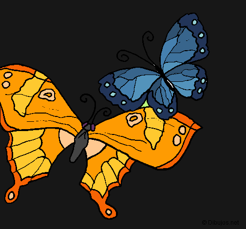 Dibujo Mariposas pintado por Flora