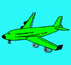 Dibujo Avión de pasajeros pintado por gatox