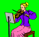 Dibujo Dama violinista pintado por davilongo