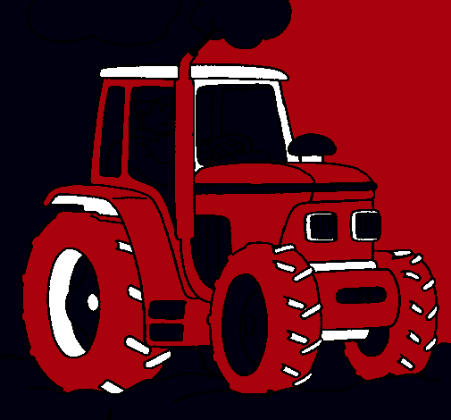 Tractor en funcionamiento