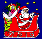Dibujo Papa Noel en su trineo pintado por 654634654688853