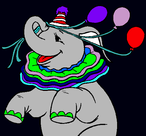 Elefante con 3 globos