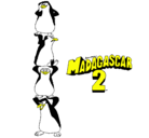 Dibujo Madagascar 2 Pingüinos pintado por quevin