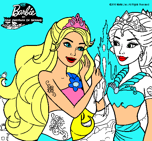 Barbie se despiede de la reina sirena