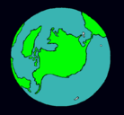 Dibujo Planeta Tierra pintado por marta2