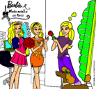 Dibujo Barbie de compras con sus amigas pintado por olaia321