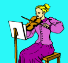 Dibujo Dama violinista pintado por andrea99