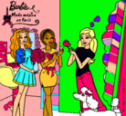 Dibujo Barbie de compras con sus amigas pintado por sayen