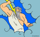 Dibujo Dios Zeus pintado por seus159