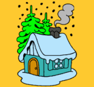 Dibujo Casa en la nieve pintado por jaimeko