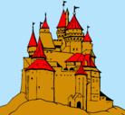Dibujo Castillo medieval pintado por adian