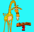 Dibujo Madagascar 2 Melman pintado por melman