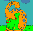 Dibujo Dinosaurios pintado por DINOSA