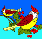 Dibujo Pájaros pintado por pajaros
