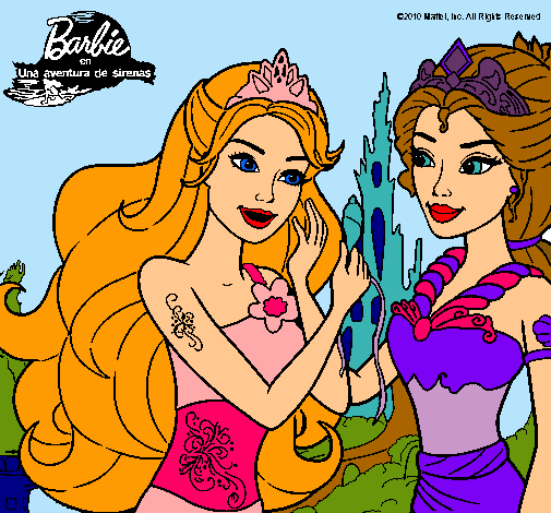 Barbie se despiede de la reina sirena