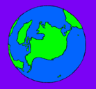 Dibujo Planeta Tierra pintado por ROKERA-PAOLA