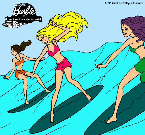 Dibujo Barbie de nuevo con sus amigas pintado por LauraParraRubio