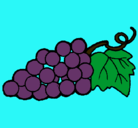 Dibujo racimo pintado por Uvas