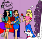 Dibujo Barbie de compras con sus amigas pintado por daishamari