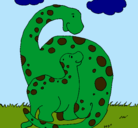 Dibujo Dinosaurios pintado por SAUL