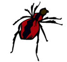 Dibujo Araña viuda negra pintado por frenico