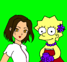 Dibujo Sakura y Lisa pintado por mistica