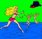 Dibujo Barbie de regreso a la playa pintado por janeth