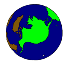 Dibujo Planeta Tierra pintado por JAZMINA