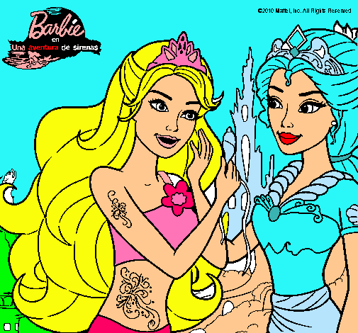 Barbie se despiede de la reina sirena