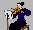 Dibujo Dama violinista pintado por karina