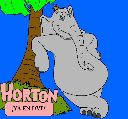 Dibujo Horton pintado por juanda