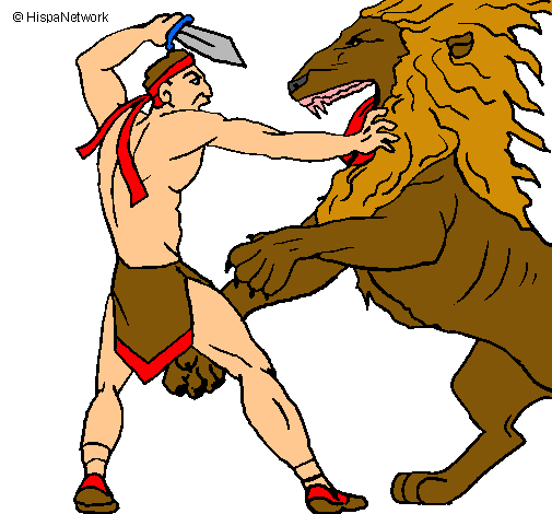 Gladiador contra león