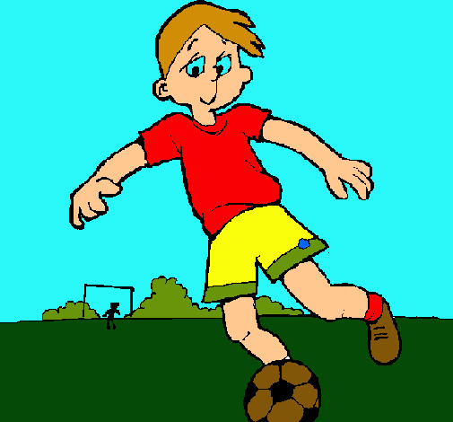 Dibujo Jugar a fútbol pintado por juanda