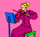 Dibujo Dama violinista pintado por janeth
