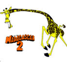 Dibujo Madagascar 2 Melman 2 pintado por mafer