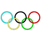 Dibujo Anillas de los juegos olimpícos pintado por  cricri