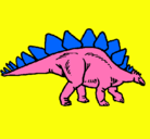 Dibujo Stegosaurus pintado por chiara