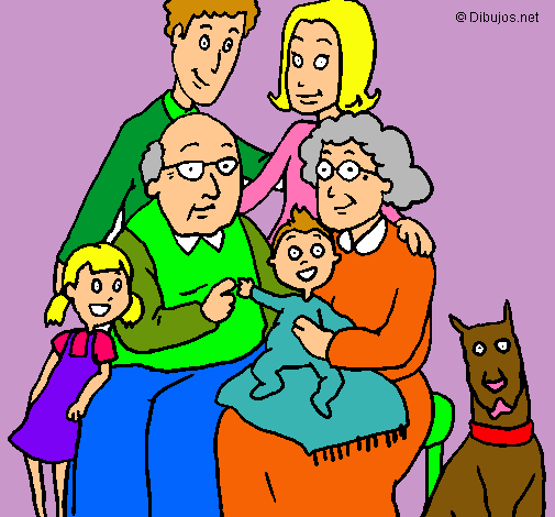 Dibujo Familia pintado por lidi