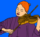 Dibujo Violinista pintado por monike
