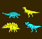 Dibujo Dinosaurios de tierra pintado por dinosaurios