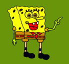 Dibujo Bob Esponja pintado por garoa