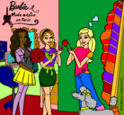 Dibujo Barbie de compras con sus amigas pintado por DELFIN