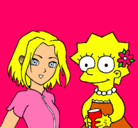 Dibujo Sakura y Lisa pintado por florkp