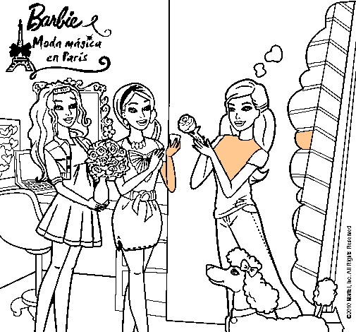 Barbie de compras con sus amigas