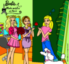 Dibujo Barbie de compras con sus amigas pintado por YURENA