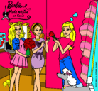 Dibujo Barbie de compras con sus amigas pintado por Patia